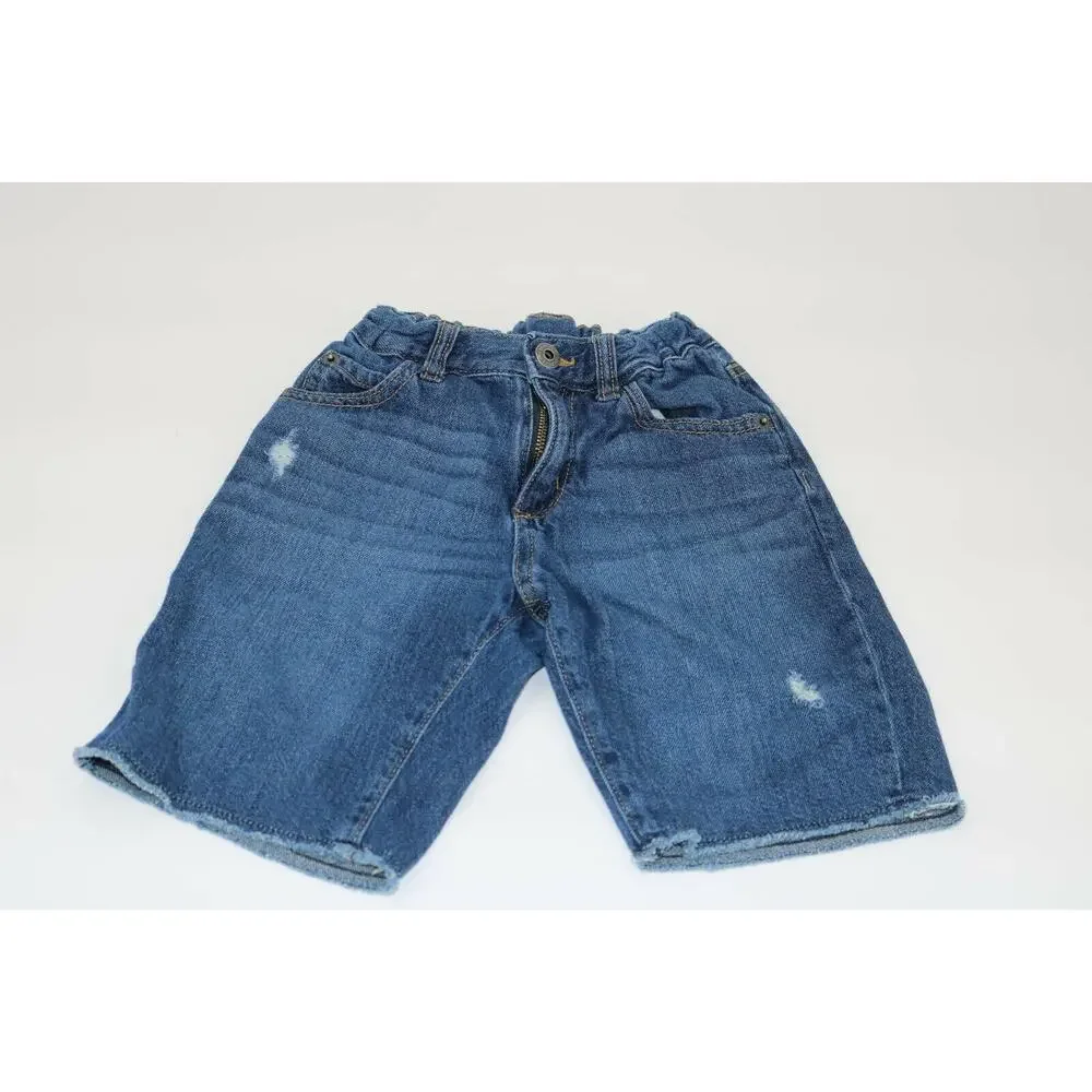 Gymboree Boys Outfit Bundle Denim Shorts Short Sleeve Size Small 5/6